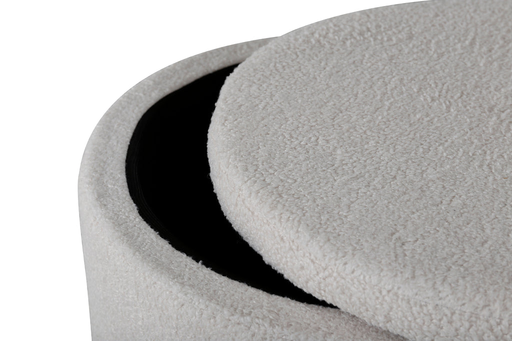Dunken sittpuff benvit teddy