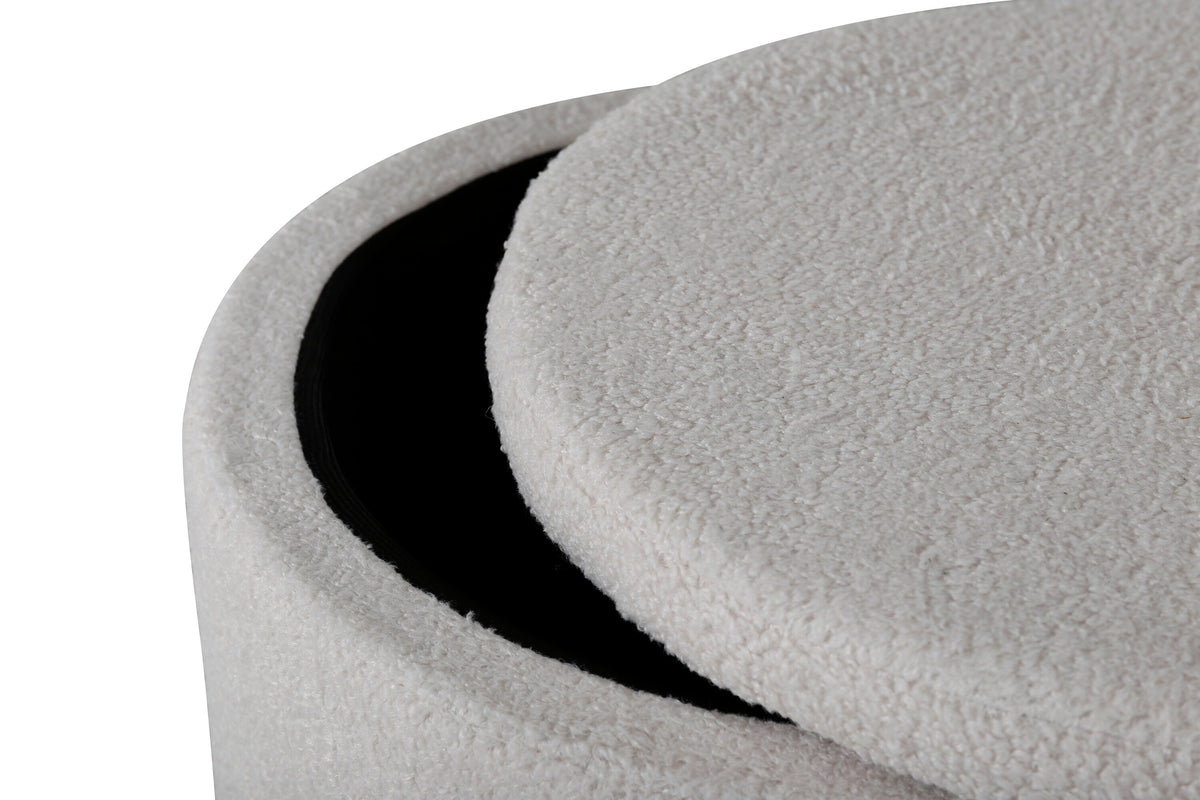 Dunken sittpuff benvit teddy