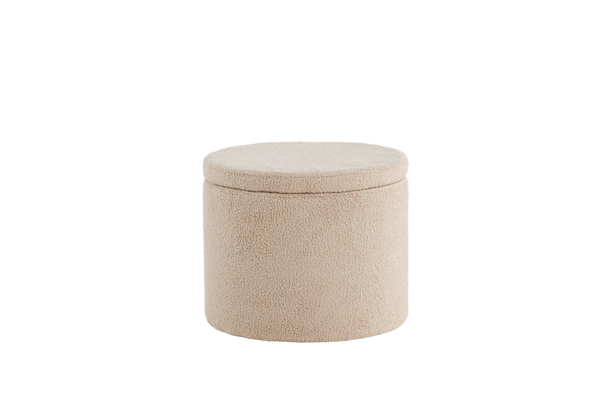 Dunken sittpuff beige teddy
