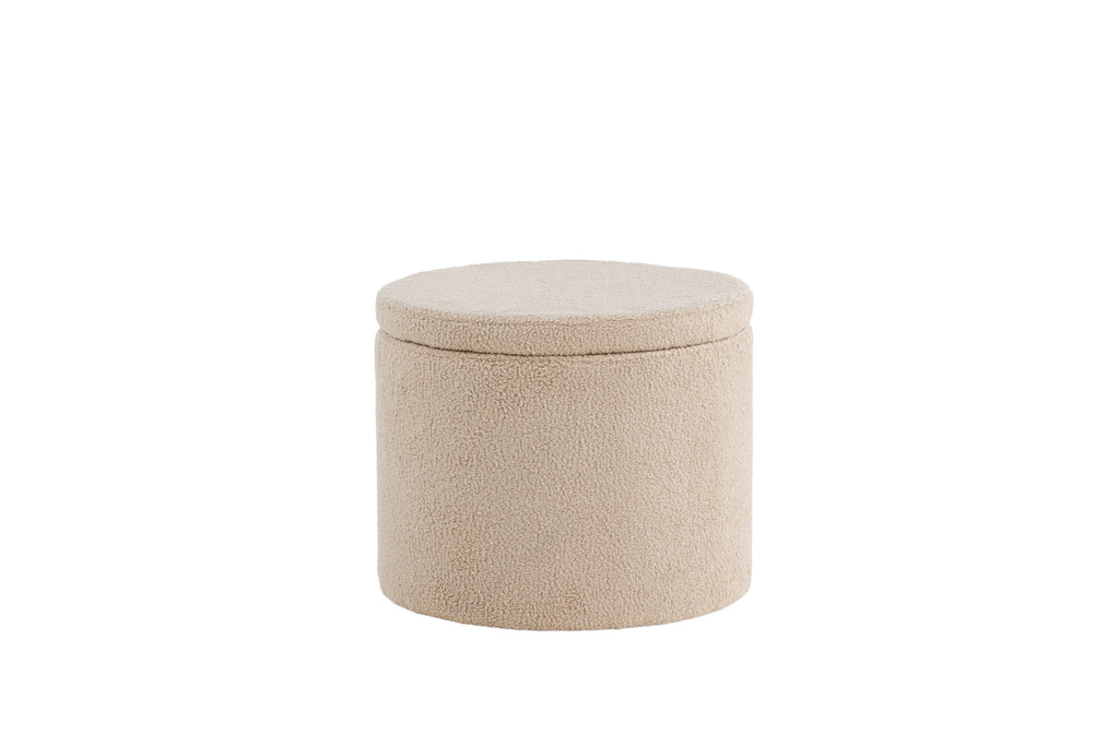 Dunken sittpuff beige teddy