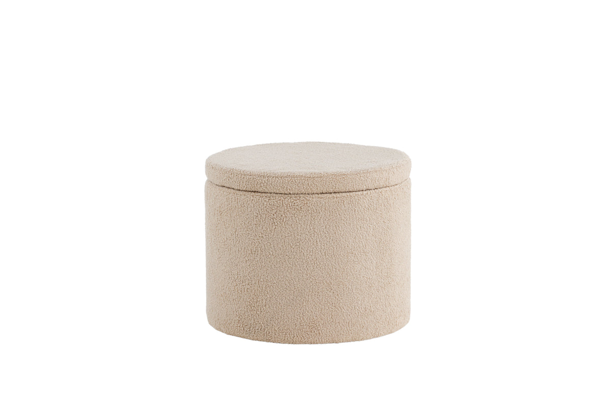 Dunken sittpuff beige teddy