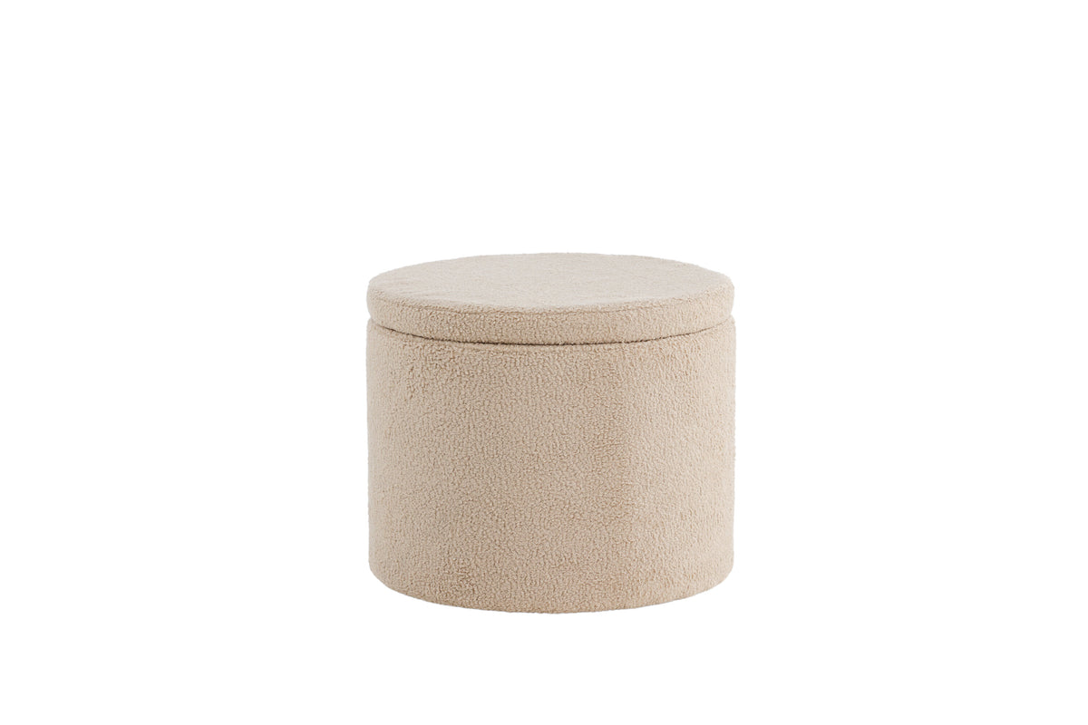 Dunken sittpuff beige teddy