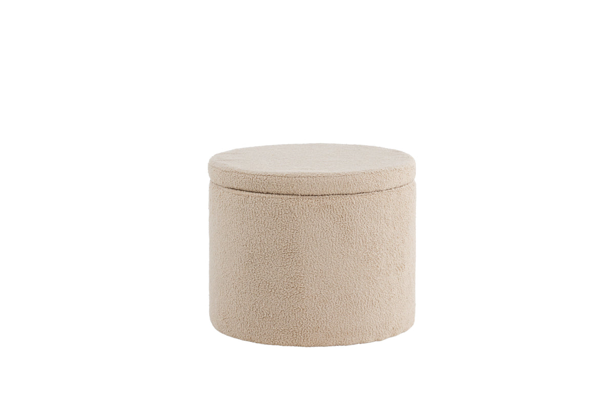 Dunken sittpuff beige teddy