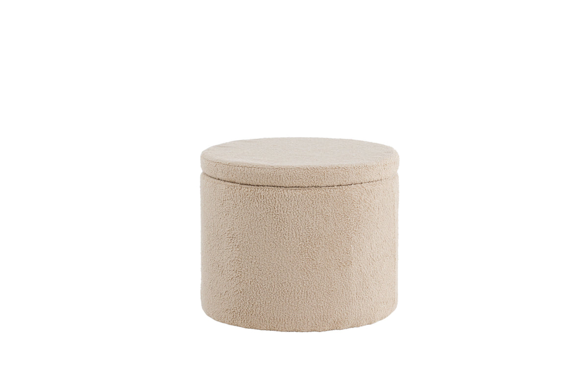 Dunken sittpuff beige teddy