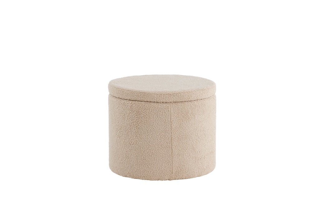 Dunken sittpuff beige teddy