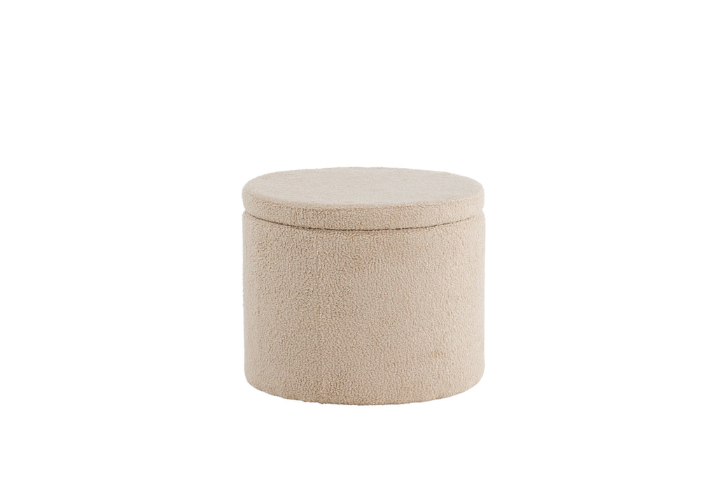 Dunken sittpuff beige teddy
