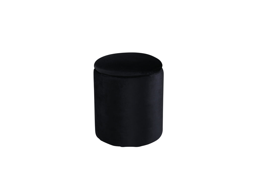 Limpen sittpuff svart sammet