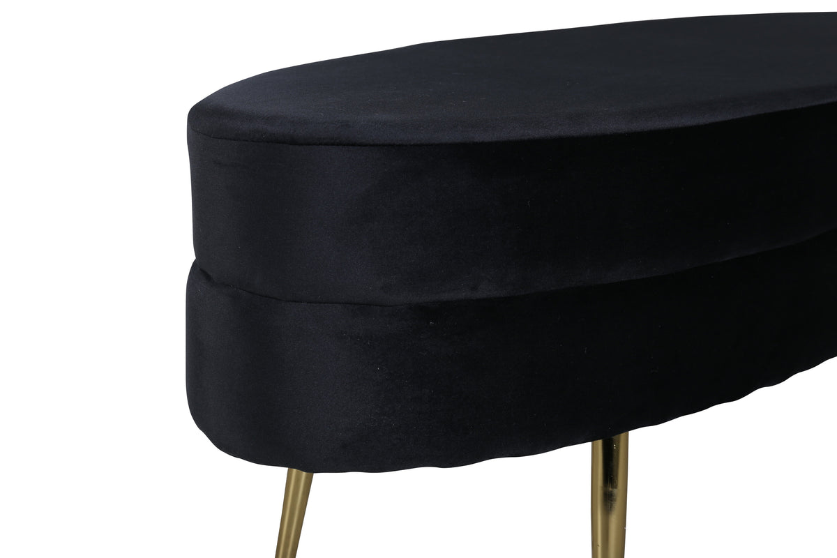 Otto sittpuff mässingsfärgad/svart sammet