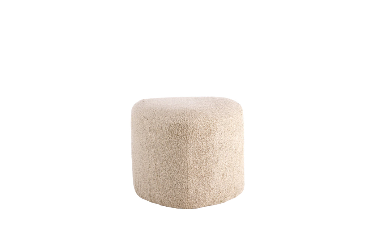 Peg sittpuff beige teddytyg