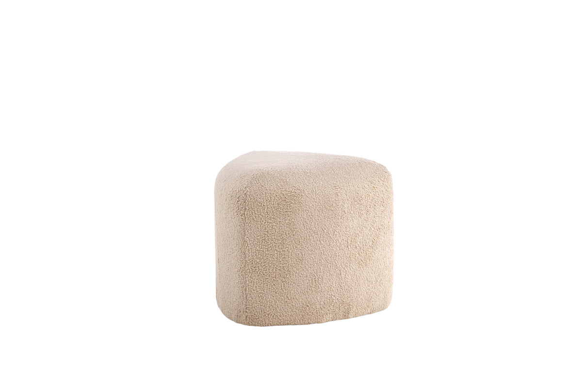 Peg sittpuff beige teddytyg