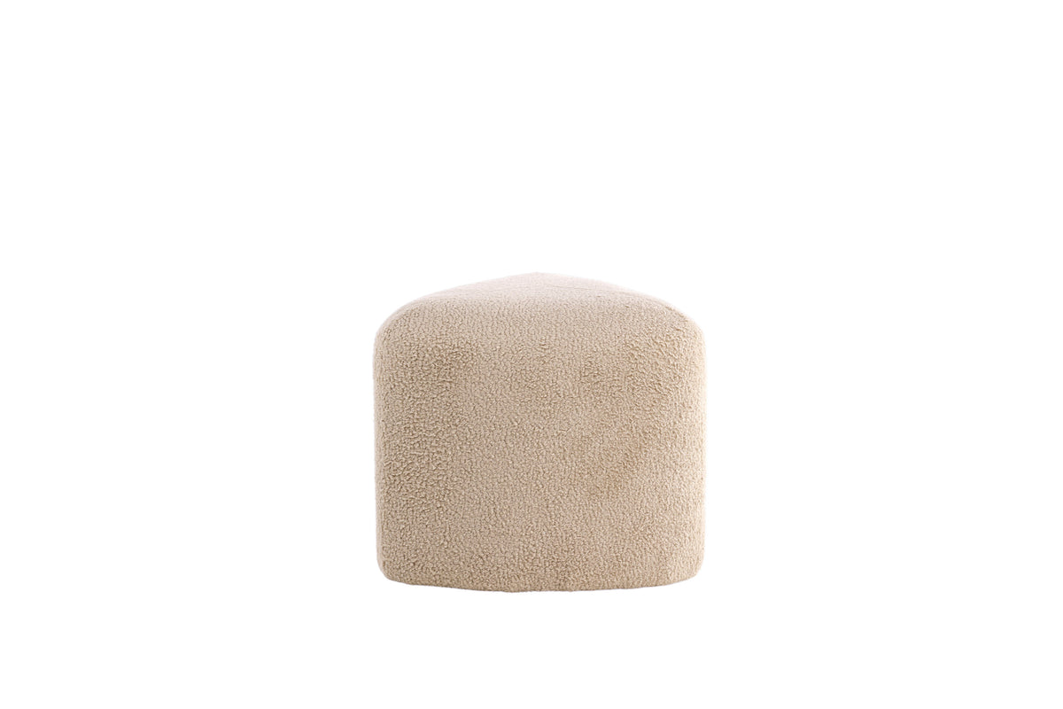 Peg sittpuff beige teddytyg