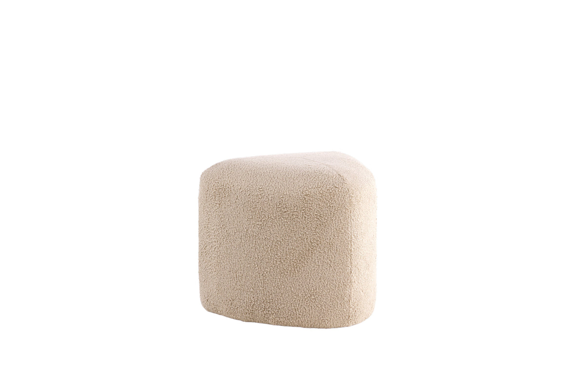 Peg sittpuff beige teddytyg