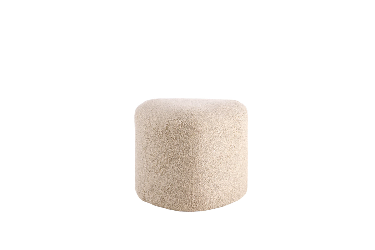 Peg sittpuff beige teddytyg