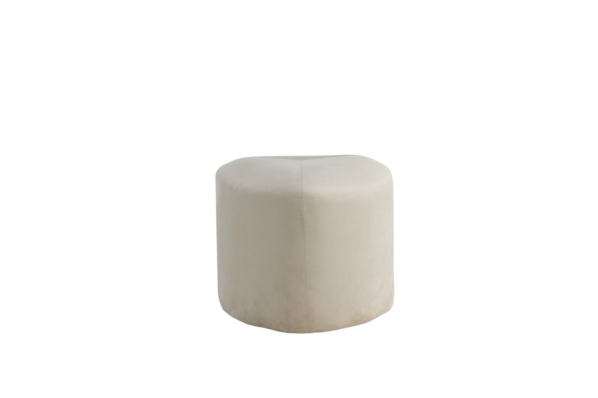Peg sittpuff beige sammet