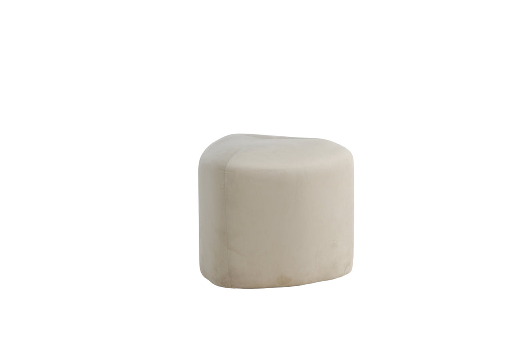 Peg sittpuff beige sammet