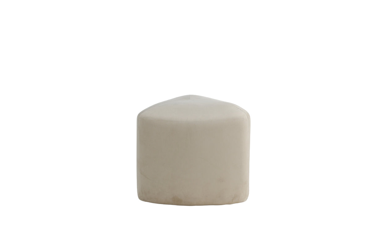 Peg sittpuff beige sammet