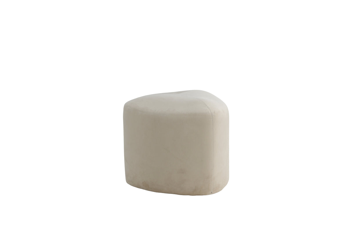 Peg sittpuff beige sammet