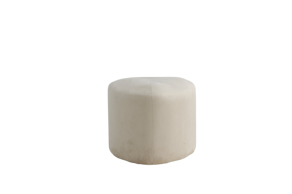 Peg sittpuff beige sammet