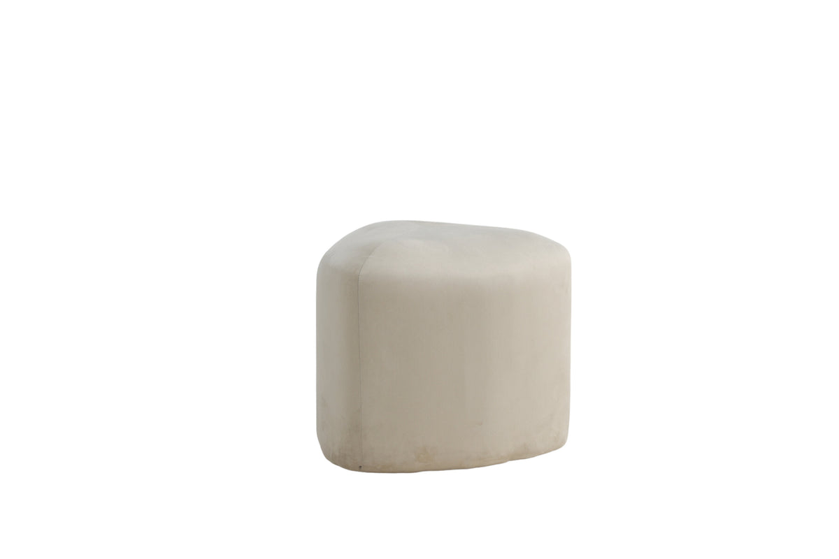 Peg sittpuff beige sammet