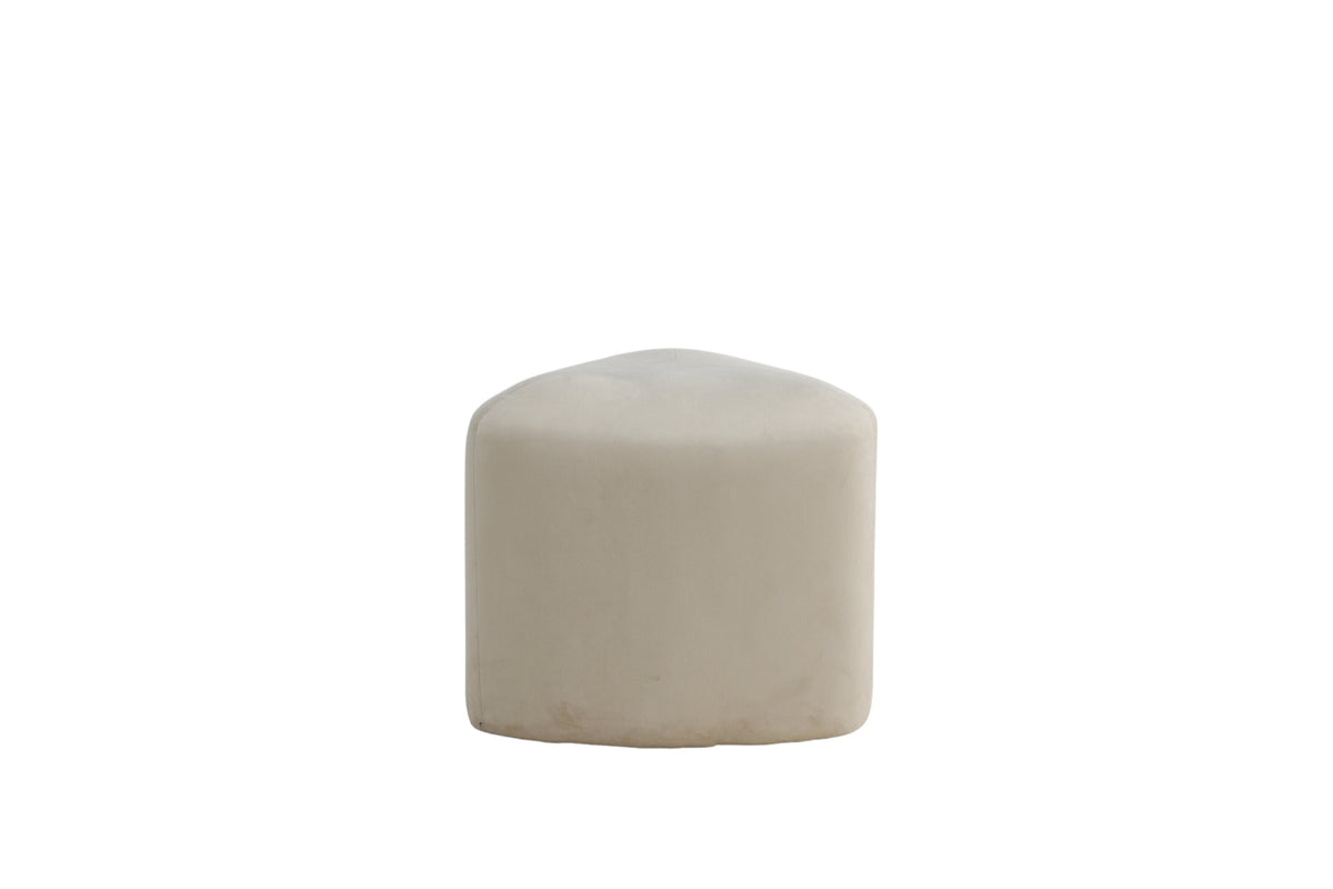 Peg sittpuff beige sammet