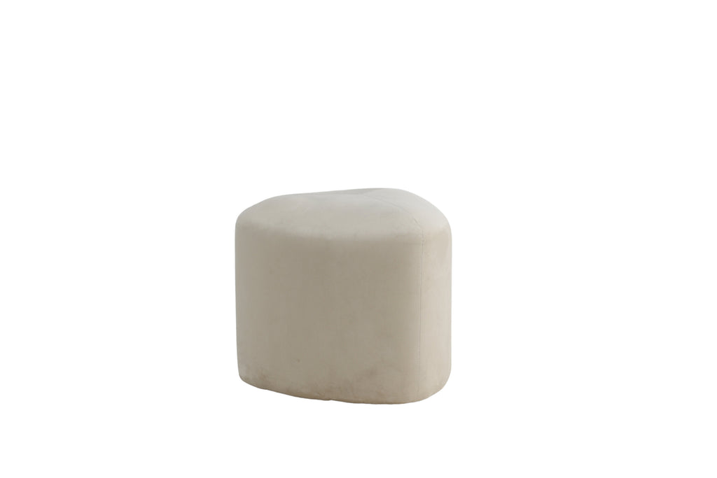 Peg sittpuff beige sammet