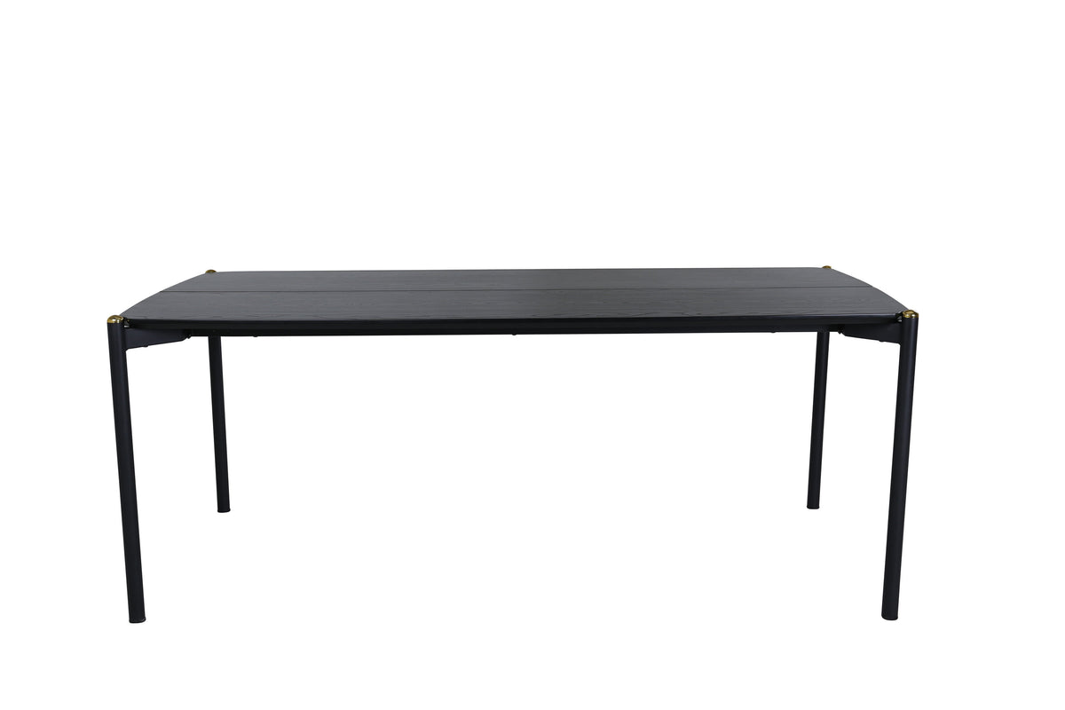 Pelle matbord svart