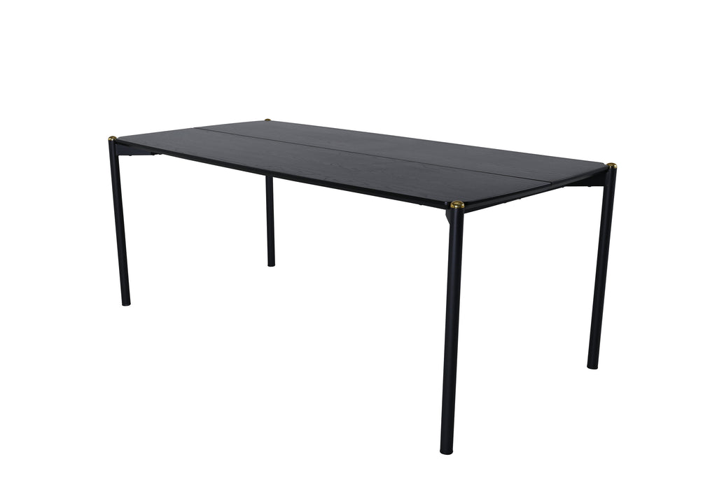 Pelle matbord svart