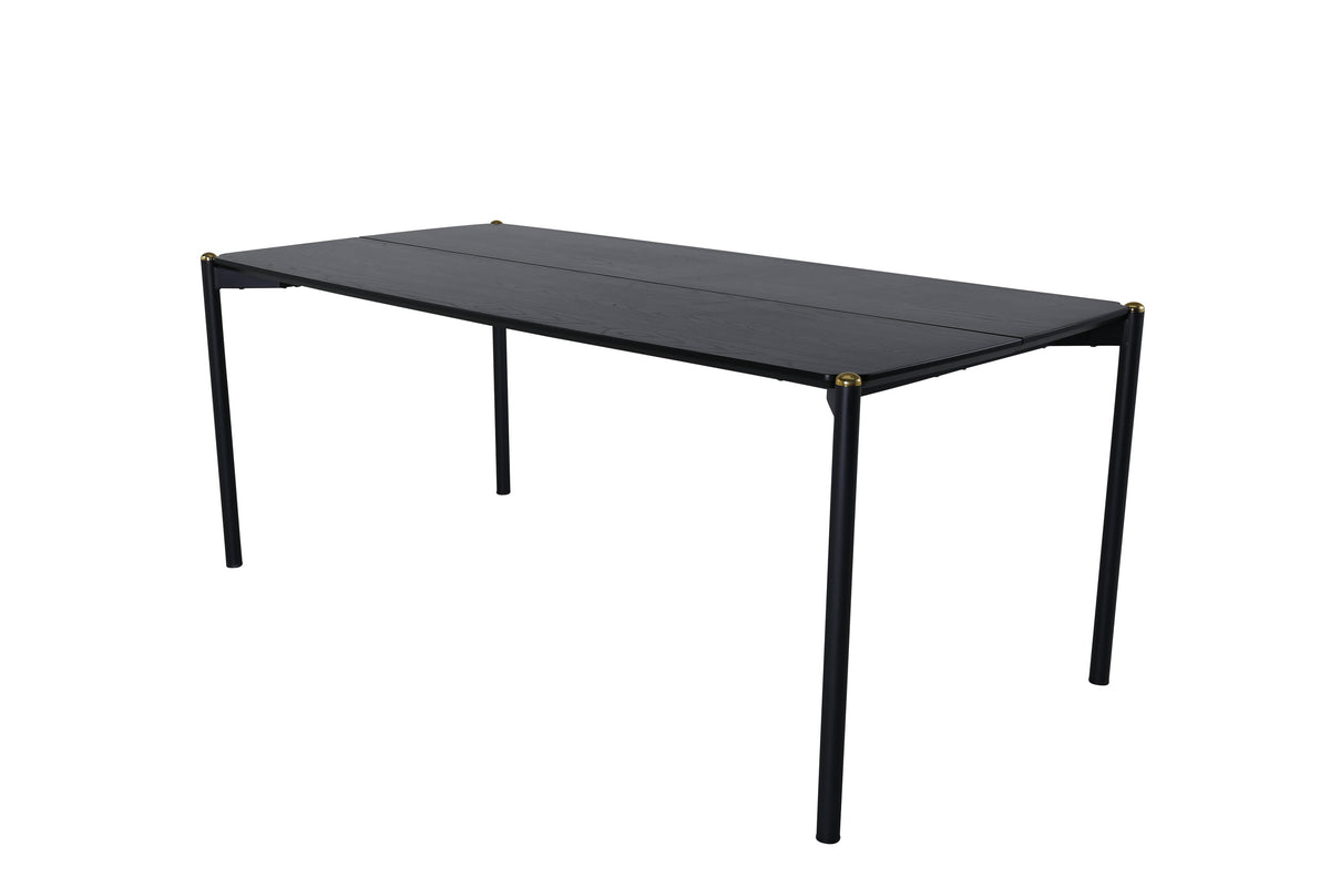 Pelle matbord svart