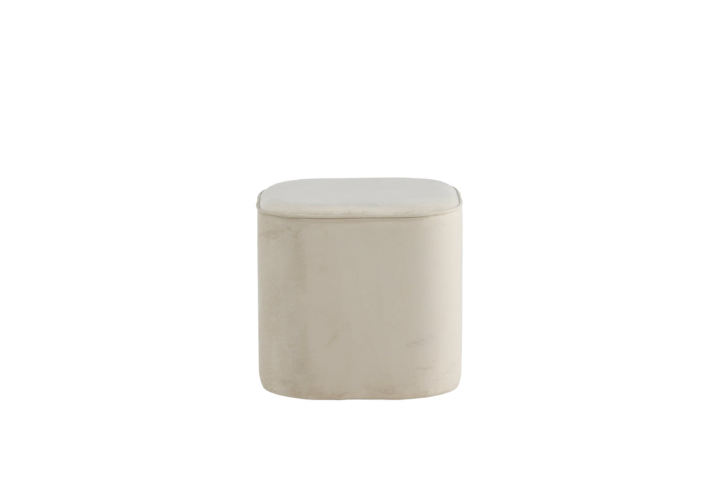 Piff sittpuff beige sammet