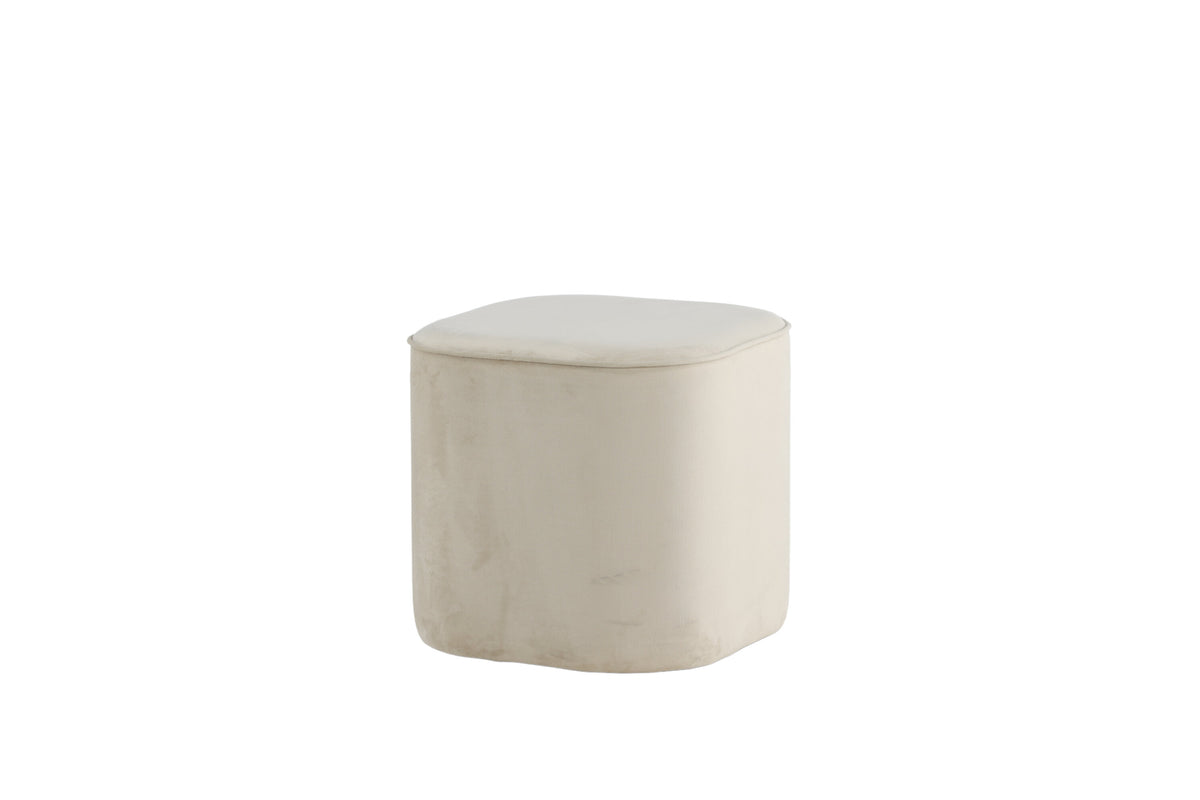 Piff sittpuff beige sammet