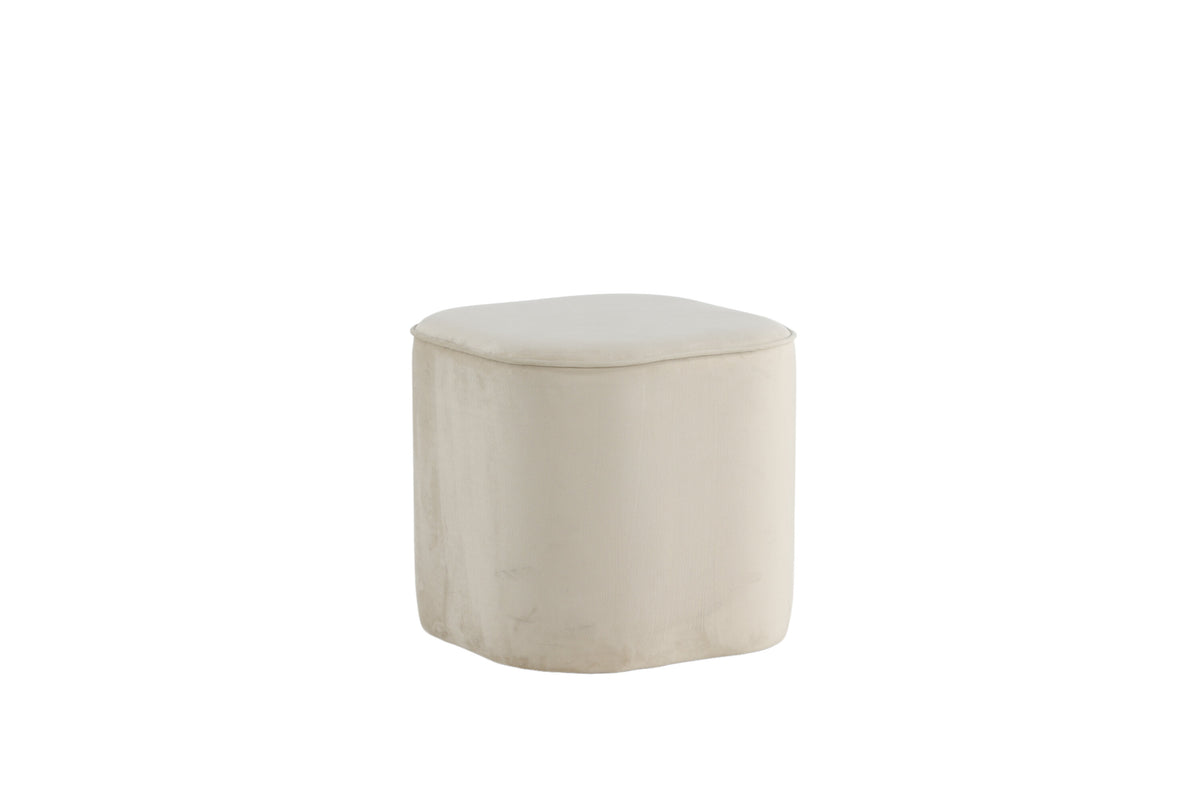 Piff sittpuff beige sammet