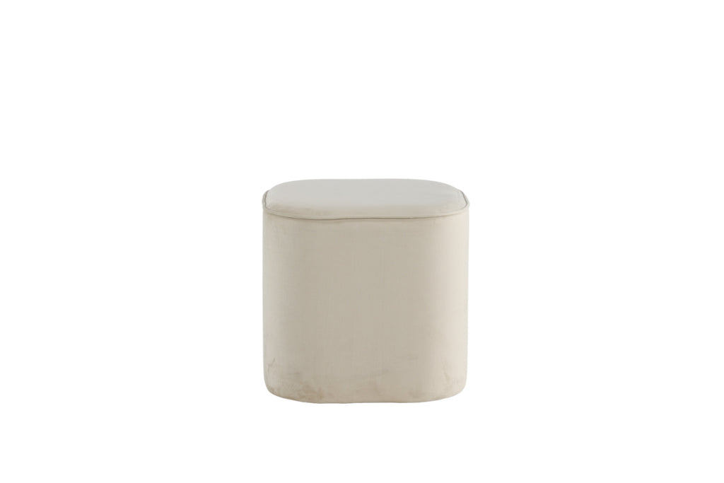 Piff sittpuff beige sammet