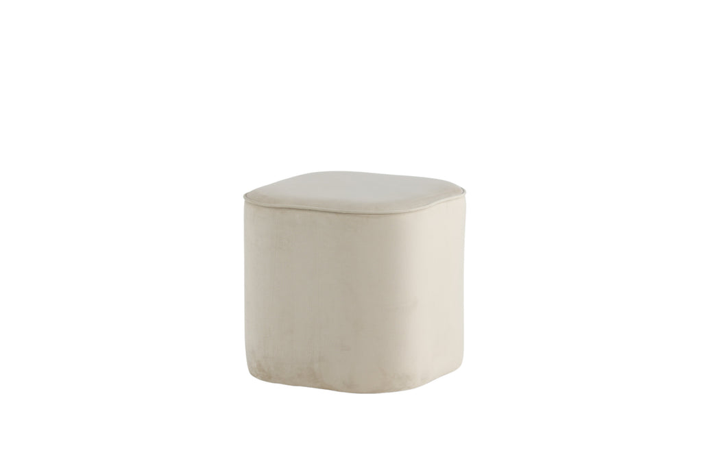 Piff sittpuff beige sammet