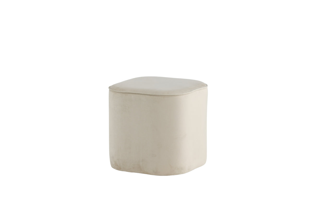 Piff sittpuff beige sammet