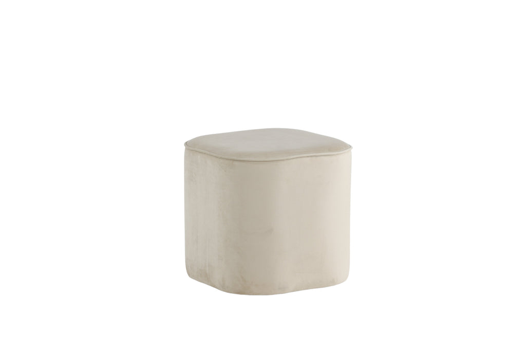Piff sittpuff beige sammet