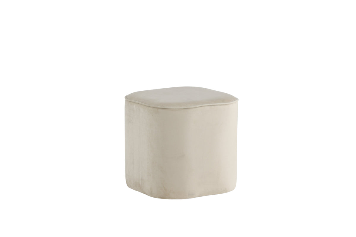 Piff sittpuff beige sammet