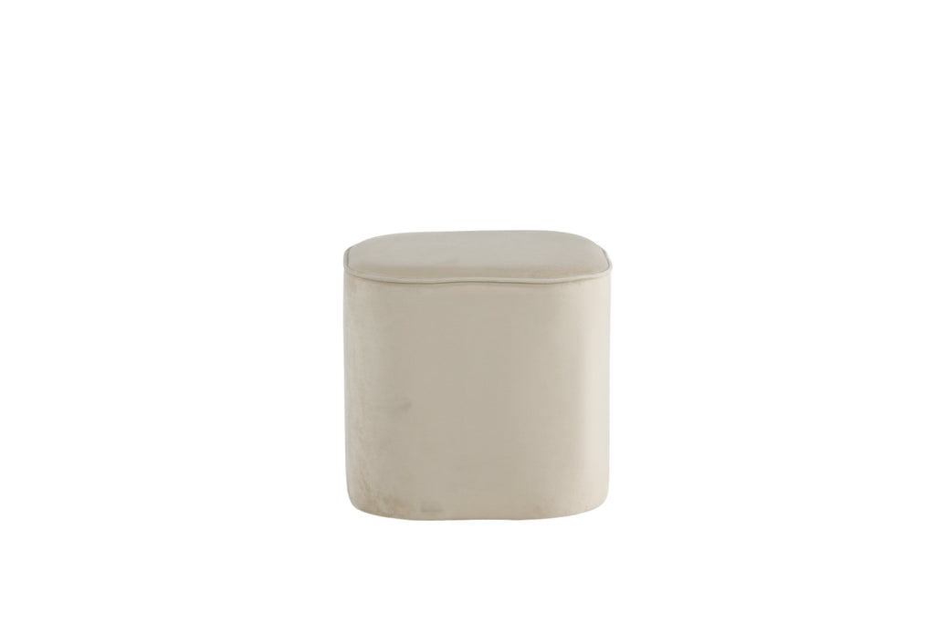 Piff sittpuff beige sammet