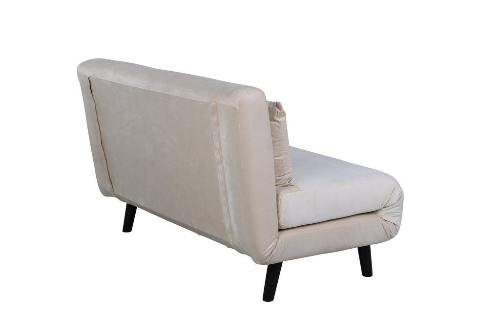 Vicky hopfällbar dubbelsäng svart med beige sammet