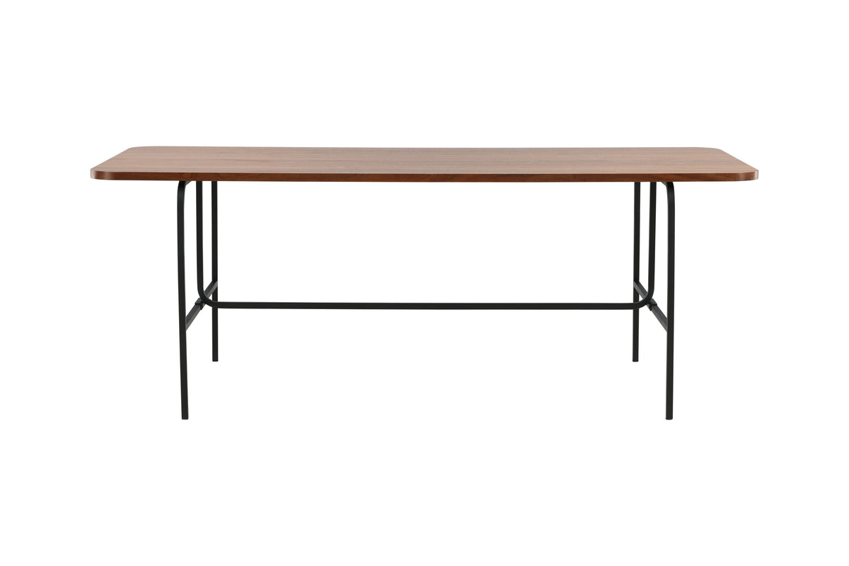 Uno matbord svart med valnötsfaner