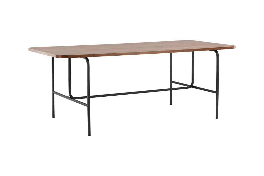 Uno matbord svart med valnötsfaner