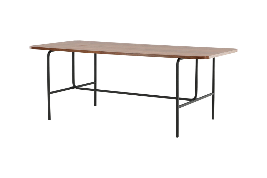 Uno matbord svart med valnötsfaner