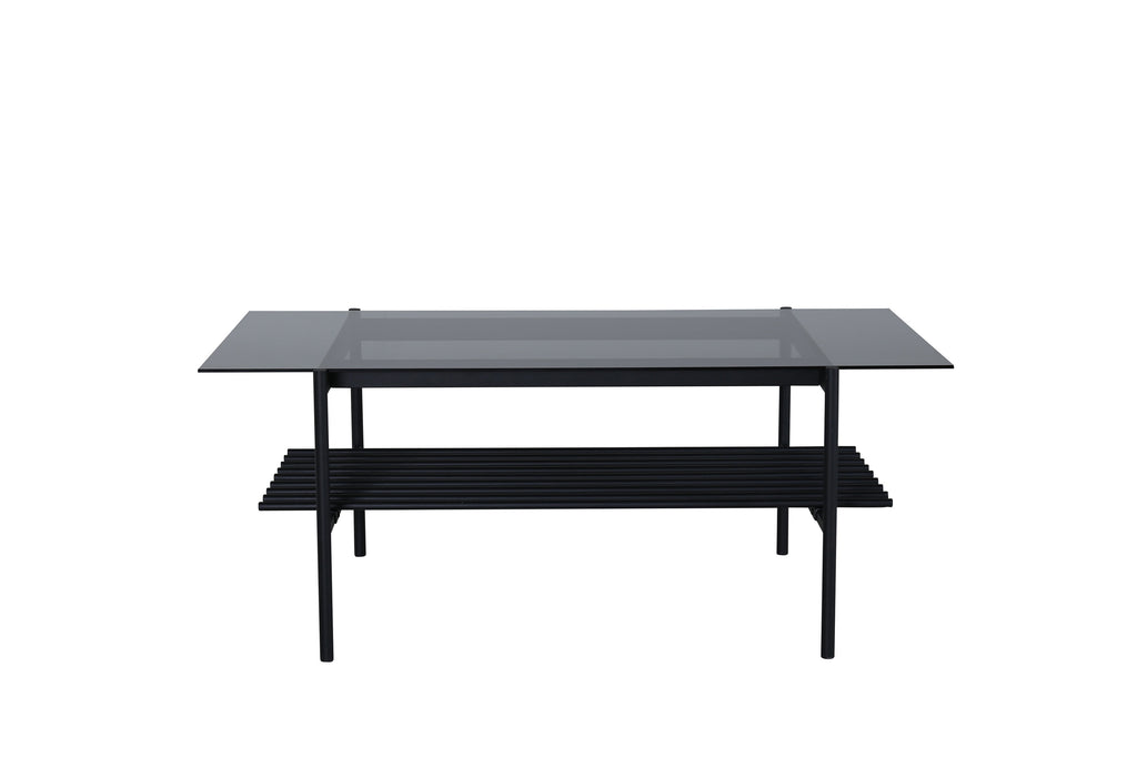 Von Staf soffbord svart/svart rökglas