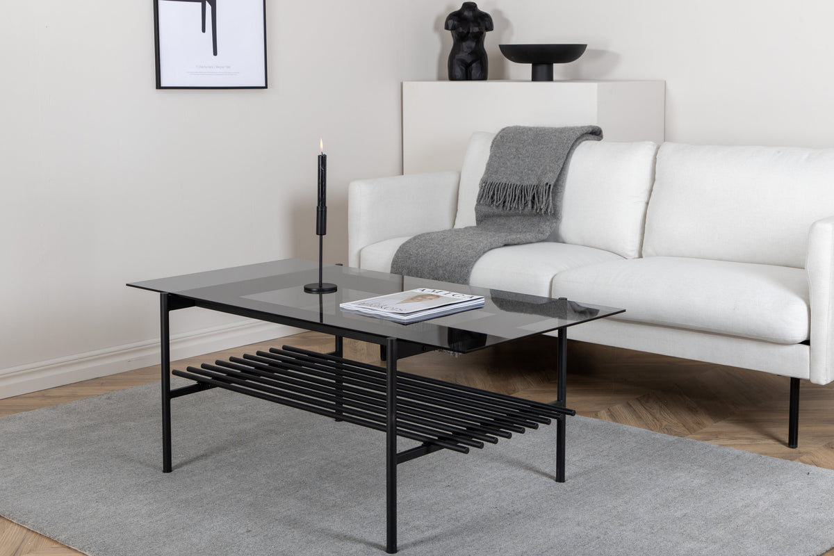 Von Staf soffbord svart/svart rökglas