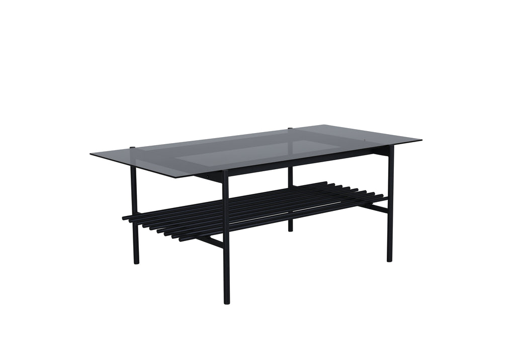Von Staf soffbord svart/svart rökglas