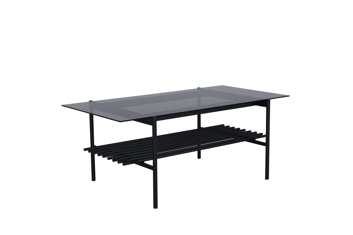 Von Staf soffbord svart/svart rökglas