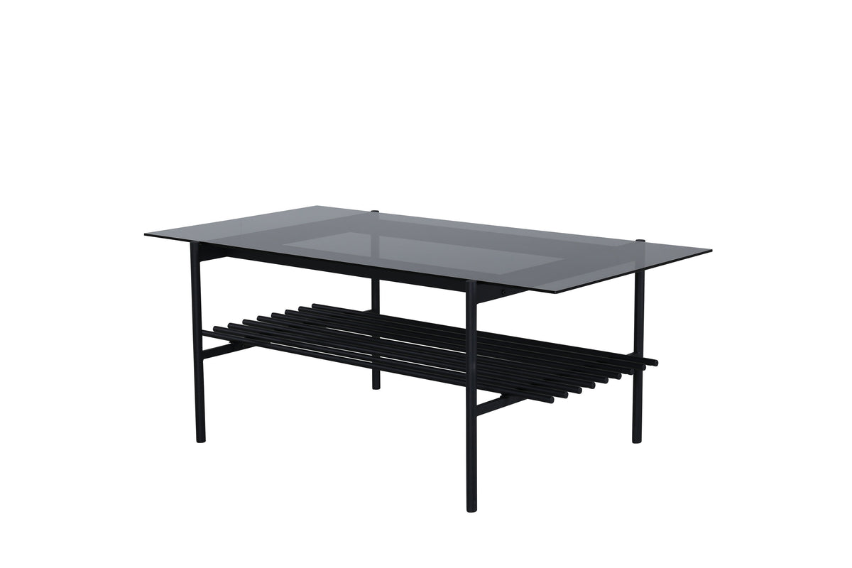 Von Staf soffbord svart/svart rökglas