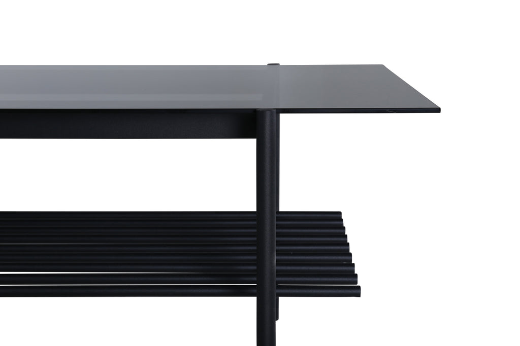 Von Staf soffbord svart/svart rökglas