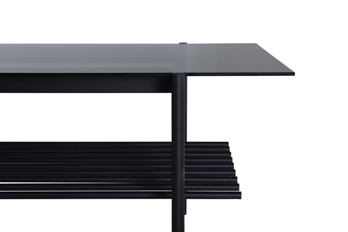 Von Staf soffbord svart/svart rökglas