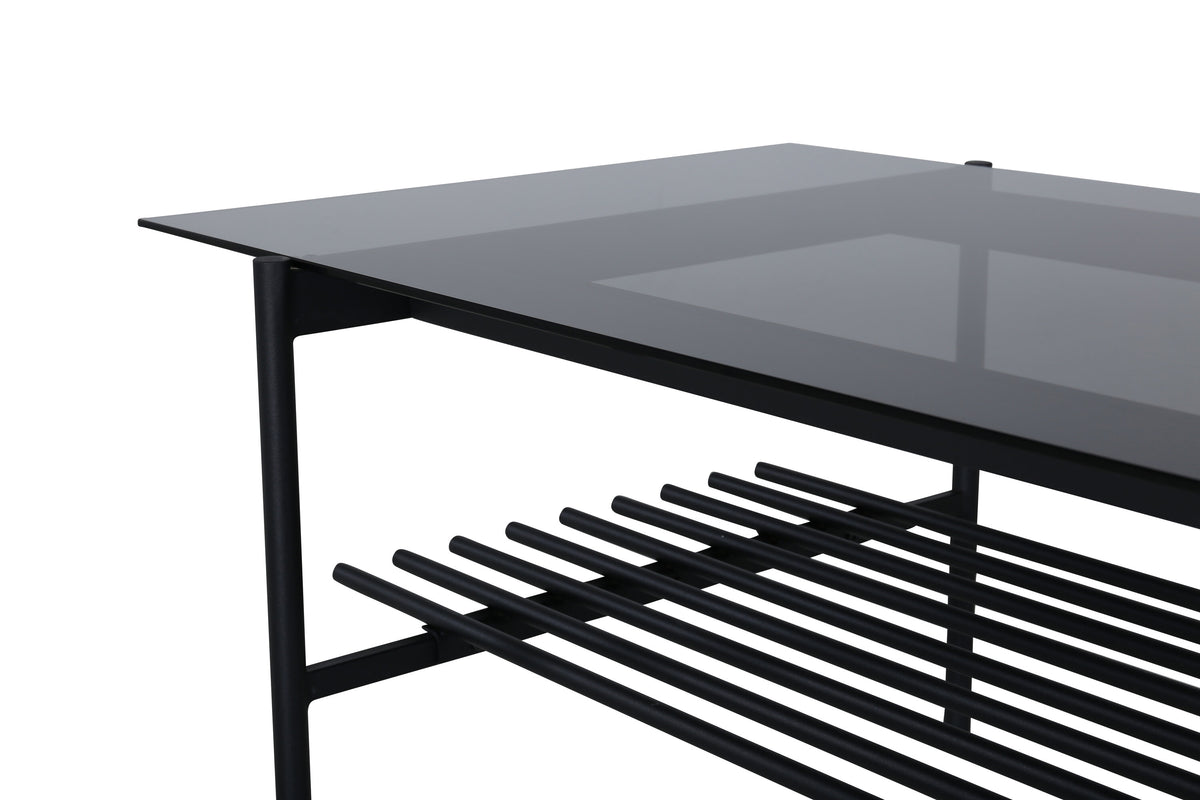 Von Staf soffbord svart/svart rökglas