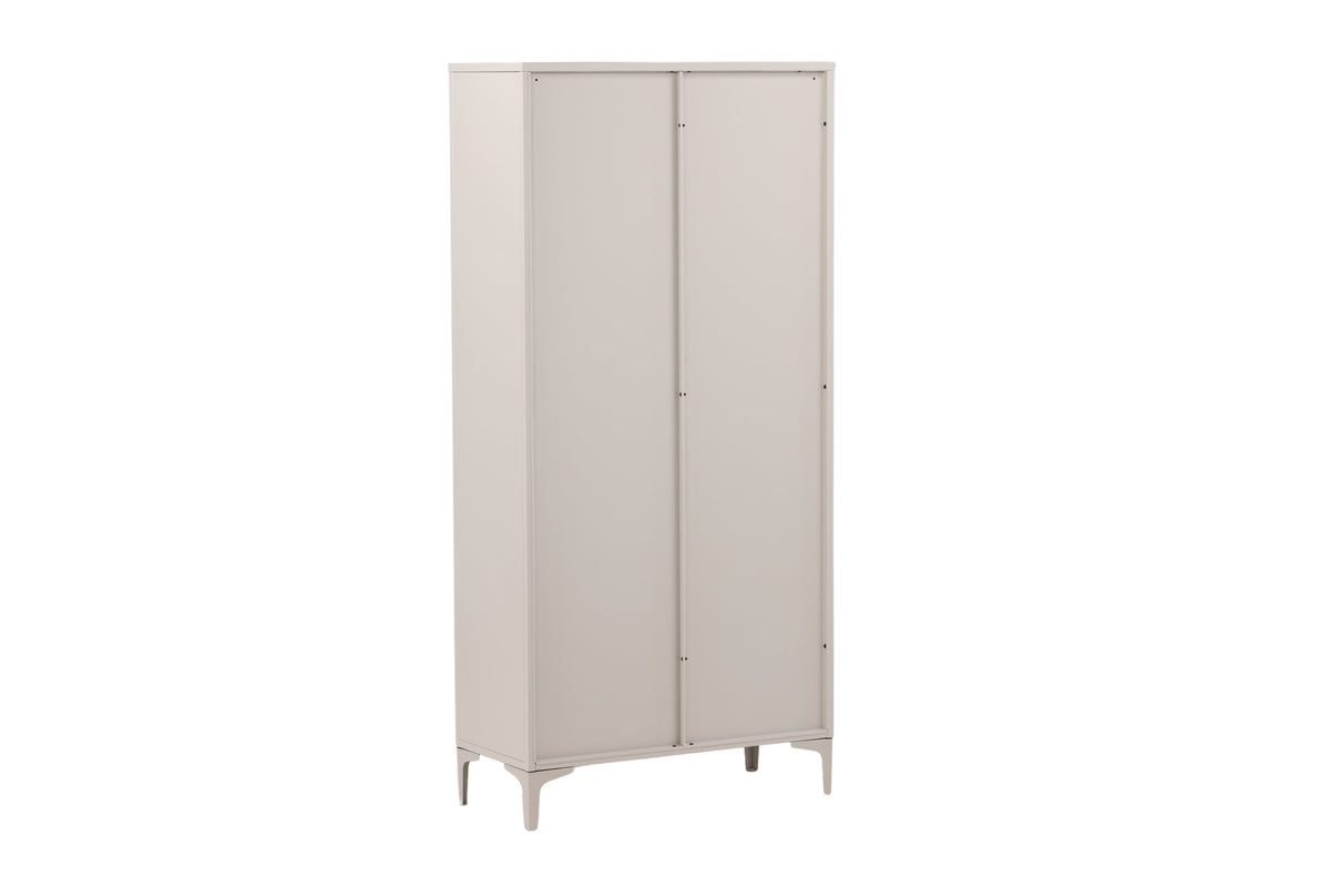 Piring skåp beige glas och stål